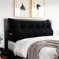 Headboard Pillow - 3 in 1 Large Bed Pillow as Wedge Reading Pillow, Large Couch Daybed Pillow or Positioning Support Backrest Back Cushion for Sitting in Bed Velvet Queen Black