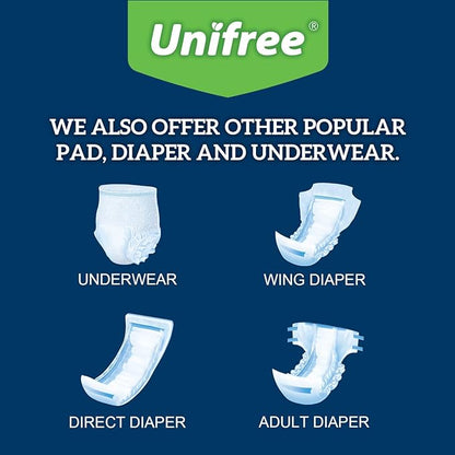 Unifree Disposable Underpads, Bed Pads, Incontinence Pad, Super Absorbent, 40 Count, Blue (XXL 36x36 Inch)