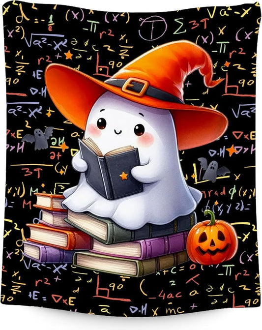 Girls Blankets - Kids Blanket Gifts for Toddler Teen - 50x60 Inch Cute Halloween Pumpkin Throw - Cozy Soft Fleece Reading Blanket for Couch Office Bed
