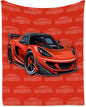 Racing Car Blanket, Cozy Soft Throw Gifts for Kids, Cute Red Flannel Throw Blankets for Bed Couch, 60x80 Inches