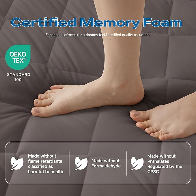 Aircliff Japanese Floor Mattress Futon - Foldable Tatami Mat, High Density Foam Sleeping Pad, Shikibuton, Designed in Japan, Roll-Up Floor Bed for Dorm, Lounger, or Guest Use (Grey, Twin)
