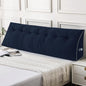 Sasttie Headboard Pillow King, Wedge Pillow Headboard for Sitting Up in Bed, Back-Rest Support Triangular Cushion for Reading - Features Removable Washable Cover, Navy