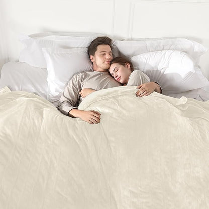 Electric Blanket King Size, Super Soft Cozy Upgraded Flannel Heated Blanket Dual Control with 5 Heating Levels & 10 Hours Auto Off, Fast Heating Blanket & Overheat Protection, 100" x 90", White