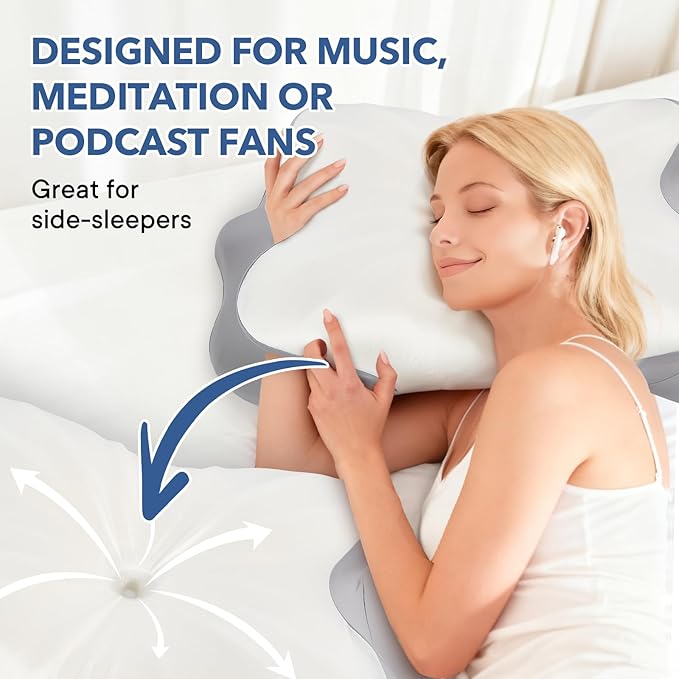 Cervical Pillow for Neck and Shoulder,Contour Memory Foam Pillow,Ergonomic Neck Support Pillow for Side Stomach Back Sleepers with Skin-Friendly Pillowcase