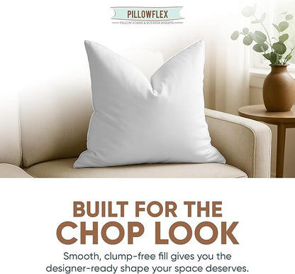 Pillowflex Synthetic Down Pillow Insert - 21x21 Down Alternative, Ultra Soft Large Square Throw Pillow, Couch Sham, Bed Sleeping - 1 Decorative Accent Form