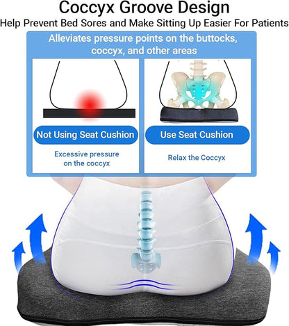 Bed Sore Cushion for buff & Wheelchair Cushion for Bedsores Prevention - Pain Relief for the Bedridden and Elderly- hemorrhoids treatment, Sciatica, Pressure Sores, Prostate Pillow, Coccyx, Post Natal