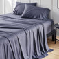 Bedsure California King Sheet Sets, Cooling Sheets, Rayon Derived from Bamboo, Breathable & Soft, Deep Pocket Up to 16 Inches, Hotel Luxury Silky Bedding for Hot Sleepers, Dark Grey