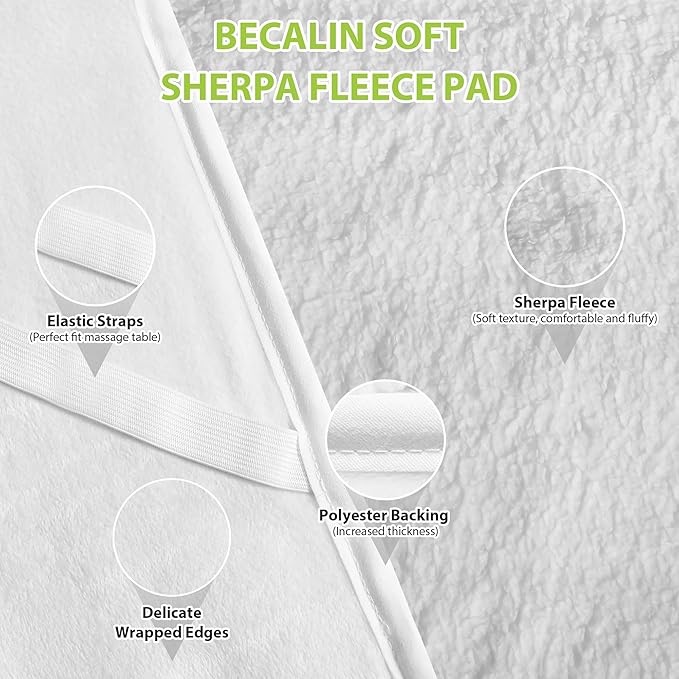 Massage Table Warmer Heating Pad Professional SPA Massage Bed Warmer with Timer, 9 Heat Settings, Overheat Protection for Massage Bed & Spa, Thickened & Soft Fleece, 30" x 71", with Face Hole