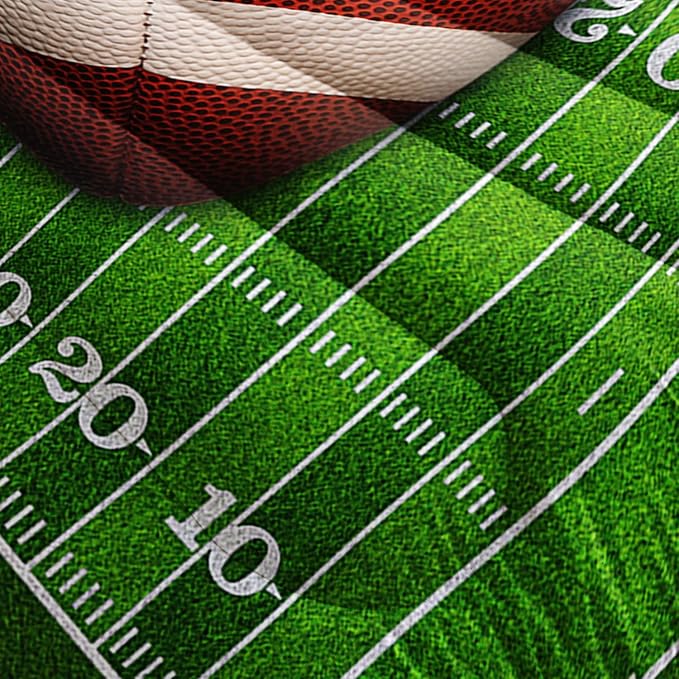 Kids Comforter Set Football Theme Printed Pattern Bedding Set with 1 Comforter and 2 Pillowcases for Girls Boys Bedroom All Season(B-Football Theme01 Full)