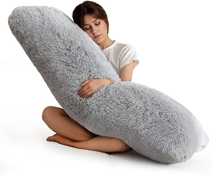 HIGOGOGO Body Pillow for Adults Extra Long Full Body Pillow with Removable Cover and Memory Foam Filling, for Side Sleepers and Pregnancy, Soft Support Pillow, Machine Washable (20x54 Inch)