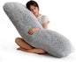 HIGOGOGO Body Pillow for Adults Extra Long Full Body Pillow with Removable Cover and Memory Foam Filling, for Side Sleepers and Pregnancy, Soft Support Pillow, Machine Washable (20x54 Inch)