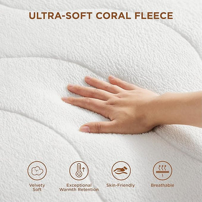 Bedsure Heated Mattress Pad Full - Bed Warmer with Memory & Preheat Functions, 12-Hour Auto Off & 10 Heat Settings, Single Controller, Fast Heating, Coral Fleece Electric Mattress Pad Full, 54"x75"