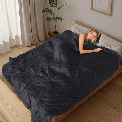 Electric Heated Blanket Full Size 72×84, Breathable & Luxurious Flannel, Soft Warm Gift with Over-Heat Protection, 4 Heating Levels & 10 H Auto Shut Off, Machine Washable, Dark Grey