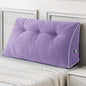 Sasttie Headboard Pillow Twin/Twin XL, Wedge Pillow Headboard for Dorm, Triangular Daybed Backrest Cushion for Sitting or Reading in Bed, with Removable Washable Cover, Purple