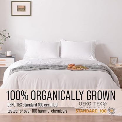 Bella Coterie Luxury Bamboo Viscose Split King Size Sheet Set | 2 Fitted Sheets for Sleep Number & Adjustable Beds | 100% Organically Grown | Cooling & Ultra Soft | 18” Deep Pocket [White]
