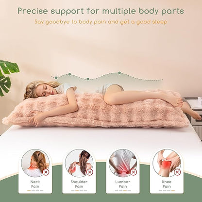 HIGOGOGO Memory Foam Body Pillow, Extra-Long Bed Pillow for Adults, Thickened Full Body Pillow with Removable Pillow Cover(20x54 Inch)