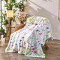 Floral Throw Blanket Birthday Gift for Women Mom Girls Butterfly Flowers Blanket Summer Wildflower Flannel Blanket Watercolor Printed Throw for Couch Sofa Bed Chair 50"x60"