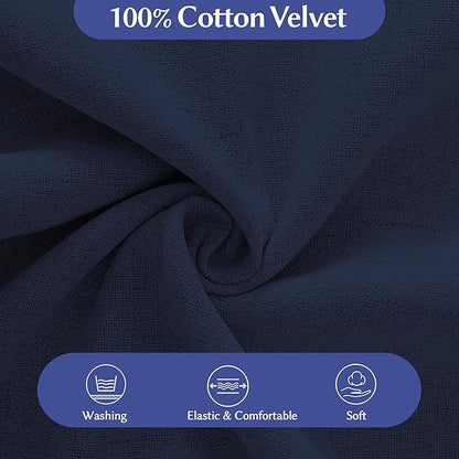 WOWMAX Back Pillow for Bed Sitting up-Bed Wedge Pillow Back Support Pillows for Bed & Sofa Couch, 85% Linen 15% Cotton Blend, Deep Blue