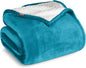 Bare Home Sherpa Fleece Blanket - Twin/Twin Extra Long - Blanket for Bed, Sofa, and Couch - Warm & Lightweight - Fluffy & Soft - Reversible (Twin/Twin XL, Caribbean Sea)