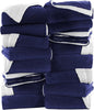 IR Imperial Rooms Navy Sherpa Fleece Throw Blanket for Bed - Wholesale Bulk Pack of 16 Sherpa Blankets - Soft Fluffy Throw Blankets for Hotels, Guest Bedroom, 50x60 Inches
