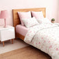Bow Bedding Duvet Cover Full Size Pink Floral Bedding Set Kids Boys Girls Princess Style Bowknot Ultra Soft Reversible Garden Flower Duvet Cover Set 3Pcs