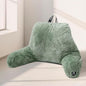 Nestl Fur Reading Pillow, Stylish Back Pillow for Bed Sitting Up, Faux Fur Bed Chair Pillow with Arms, Reading Pillows for Sitting in Bed Adult & Kids, Back Support Pillow for Bed Rest - Sage Green