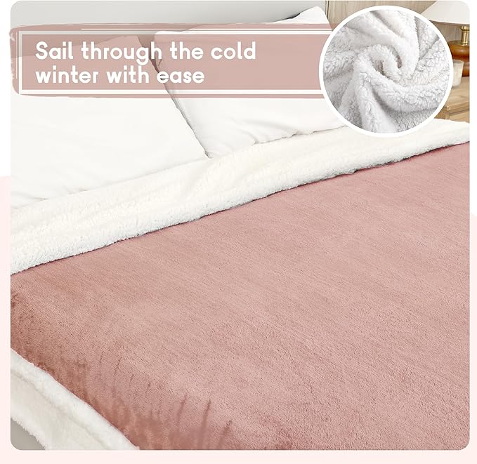 Electric Heated Blanket Full Size 72×84 inches, Cozy Plush Flannel,10 Hrs Auto Shut Off, 6 Heating Levels, Overheated Protection, Cozy Pink