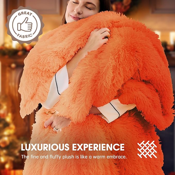 Heated Electric Blanket Twin–Faux Fur with Soft Thick Sherpa,Warm Winter Birthday Gifts for Women Grandma，10 Heat Settings,5 Time Settings with Fast Heating, 62x84, Cocoa Brown