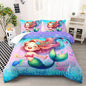 Mermaid Comforter Set for Girls Women, Mermaid Bedroom Decor for Girls Twin Size, Fish Scales Bedding Set with 1 Comforter and 2 Pillowcases
