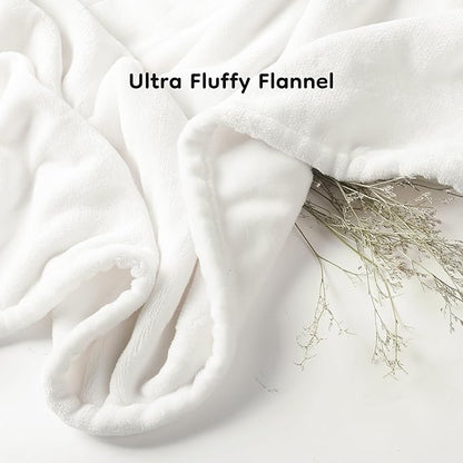 Electric Heated Blanket Full Size 72×84, Breathable & Luxurious Flannel,Soft Warm Gift with Over-Heat Protection,4 Heating Levels & 10 H Auto Shut Off, Machine Washable, White