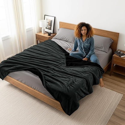 Utopia Bedding Sherpa Blanket King Size (King, 90x102 Inches) - Soft Lightweight Plush Fleece Reversible Blanket for Bed, Sofa, Couch, Camping and Travel