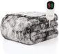 Homemate Electric Heated Blanket Twin Size - 62"x84" Heating Blanket Twin Size 1/2/4/6/8 Hours Auto-Off 10 Heat Level Over-Heat Protection Luxury Faux Fur Sherpa ETL Certification