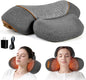 3- in -1 Rechargeable Neck Massage Pillow - Neck Massager, Relieves Deep Tissue Pain in The Neck, Has Massage Heating and Traction Functions, Camel Hump Corrector (Gray)