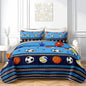 QOOMO Sports Quilt Set King Size,Basketball Bedspread Coverlet Set,Baseball 3Pcs Bedding Set Printed Quilt with 2 Pillowcases,Soft and Lightweight,for All Seasons