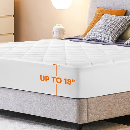 Electric Heated Mattress Pad California King Size, Dual Controller Heating Mattress Pad Luxury Bed Warmer 10 Heat Settings | Auto Off 2-4-8 Hours | Fit Up to 18" Deep Pocket | Machine Washable