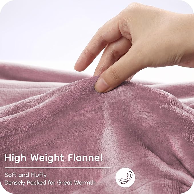 Electric Heated Blanket 84" x 90" Queen Size with Dual Control Warm Flannel Heated Blanket with 4 Heating Levels & 10 Hours Auto-Off, Fast Heating, Machine Washable, for Bedding -Purple