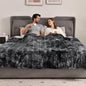 Bearhug Heated Blanket Full Size 77"x 84", Marble Black Electric Blanket, Reversible Faux Fur & Sherpa, 10 Heating Levels & 1-12H Auto Off, Over-Heat Protect, ETL, Washable Heated Blanket