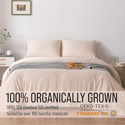 Bella Coterie | Luxury Bamboo Viscose Queen Size Pillowcase Set | 100% Organically Grown | Ultra Soft | Cooling | 2 Pcs [Champagne]