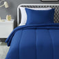 Amazon Basics 2 Piece Soft Microfiber Kids' Comforter and Pillow Sham Set, Twin, Navy, Solid