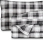 Bare Home Flannel Sheet Set Prints, 100% Cotton, Velvety Soft Heavyweight - Double Brushed for Softness & Comfort - Deep Pocket - Bed Sheets (Cal King, Oliver Plaid - Grey)