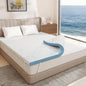 OhGeni Plush Feel Queen Size Cooling Gel Memory Foam Mattress Topper Pad, Washable Bed Cover with Anti-Slip Base &Zipper,Fits 6"-19" Mattresses with Straps,Extra Comfort for Sleep & Back Pain Relief