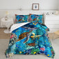 CVHOUSE Sea Turtle Comforter Set King - Ocean Lovers, Turtle Beach Bedding Set with 3 Pcs: 1 Comforter, 2 Pillowcases