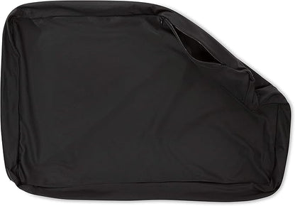 PILLOWY Cover Only for Premium Microbead Bed Pillow, Medium Extra Smooth - Ultra Comfortable Sleep with Silk Like Anti Aging Cover 85% Spandex/ 15% Nylon Breathable, Cooling Matte Black