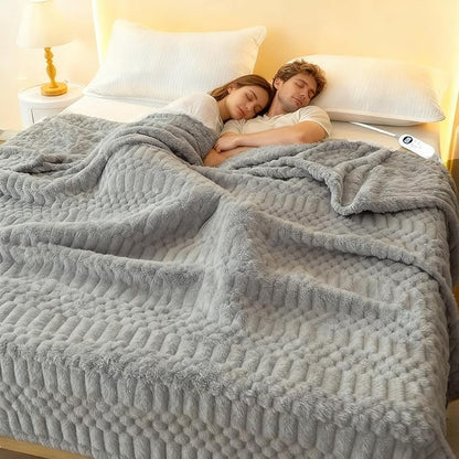 Heated Blanket Full,Electric Flannel Blanket,Heating Blanket with ETL & FCC & 12 Heating Levels & Auto Shut Off，Machine Washable -74"x84"