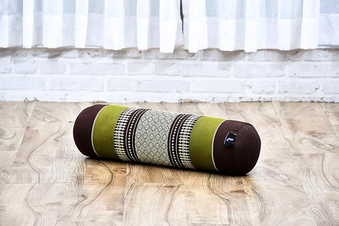 Leewadee Small Yoga Bolster – Shape-Retaining Cervical Neck Roll, Tube Pillow for Comfortable Reading, Kapok Filling, 22 x 6 x 6 inches