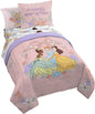 Jay Franco Kids Comforter Set Includes Sheets and Pillow Covers - Soft and Cozy Bed Set for Stylish Room Decor, Pink – Disney Princess, 5 Piece Twin