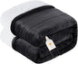 Heated Blanket Electric Blanket King Size Soft Flannel Sherpa, 6 Heat Levels Fast Heating, 2 to 10 Hours Auto-Off Detachable Controller Machine Washable, Grey 100"x90"