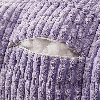 Reading Pillow for Sitting in Bed, Large Backrest Reading Pillow with Arm Rest,Back-Rest Support Cushion for Sit Up on Couch, Sofa, and Floor (Light Purple Corduroy, Standard(17"))
