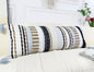 Chenille and Cotton Long Pillow for Bed, Striped Textured Boho Lumbar Throw Pillow Cover 12x36, Neutral Accent Decorative Extra Long Body Pillow Case for Couch, Sofa, Bedroom, Khaki