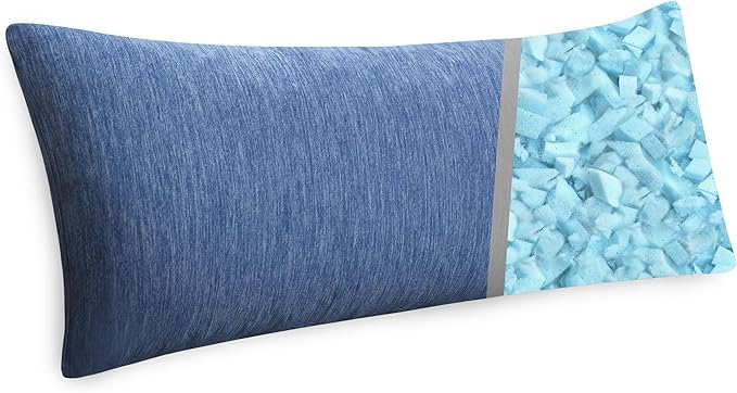 Hiasan Cooling Body Pillows for Adults, Long Memory Foam Body Pillow - Full Size Support for Side Sleepers & Pregnancy, Back Pain Relief, 20x60 Inches, Blue
